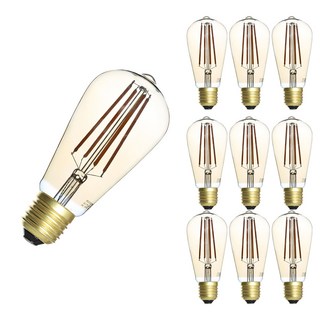 LED 에디슨 전구 ST64 4W, 전구색, 10개