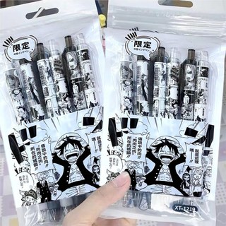 Anime 원피스 젤 펜 0.5mm 검정 잉크 프레스 중립 Luffy 학생 쓰기 사무용품, 02 2set
