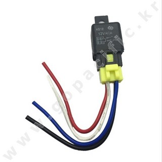 릴레이4P + 소켓 DC 12V 40A 4핀 -