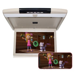 차량용 천장 모니터 17인치 MP5 스크린 LCD 조명 일체형, 7 15인치 USB/HDMI/미러링 그레이/블랙