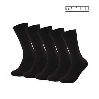 엘르 이너웨어 베이직엘르 남성 스탠다드 장목 신사 양말 5팩 PACK