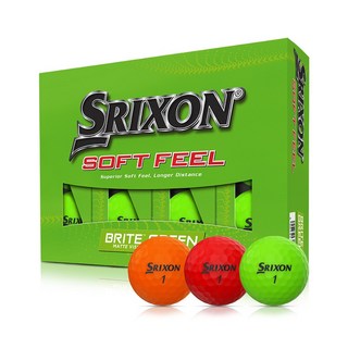 스릭슨 소프트 필 브라이트 무광 골프공 2피스 43mm 12p, 브라이트그린, 12개입, 1개