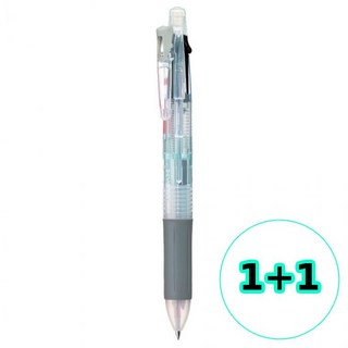 무지스 1+1 제브라 사라사 3plus S 3색 멀티펜 0.5 (젤볼펜 샤프) (SJ3) (클리어), 2세트, 기본