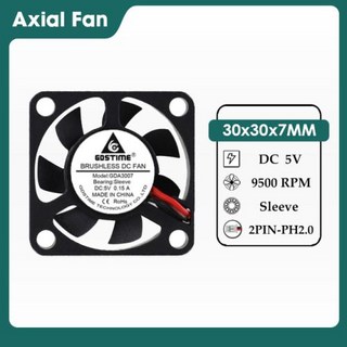 쿨링팬 냉각팬 Gdstime 다양한 크기의 브러시리스 PC 팬 쿨러 방열판 배기 DC 5V USB 2 핀 25mm 30mm 40mm 50mm 60mm 1 개, 1개, [02] 3007S5V-2P2.0-0.15A