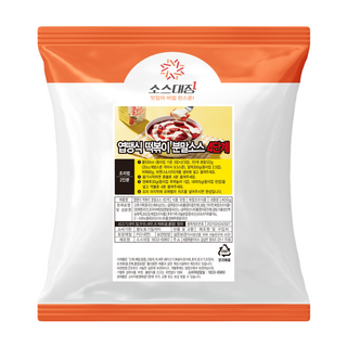 소스대장 엽땡식 떡볶이 분말 소스 엽기 엽떡 4단계 맵기, 1개, 400g