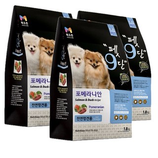 목우촌 펫9단 포메라이안 전용사료 3포, 1.8kg, 3개