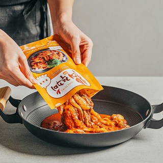 [홍대쭈꾸미] 쭈꾸미볶음 5분간편식 500g_약간매운맛, 5개, 500g