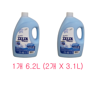 피죤 섬유유연제 블루비앙카 본품, 6.2L, 2개