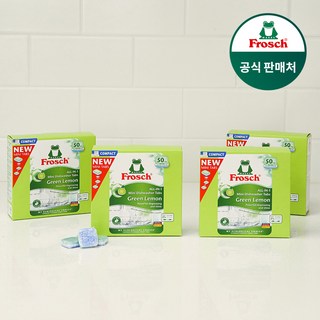 신제품 MINI 프로쉬 식기세척기세제 그린레몬 50개입, 450g, 4개