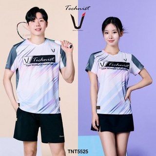 테크니스트 배드민턴 서승재 티셔츠 반팔 상의 화이트 딥블루 TNT5525 남성 여성