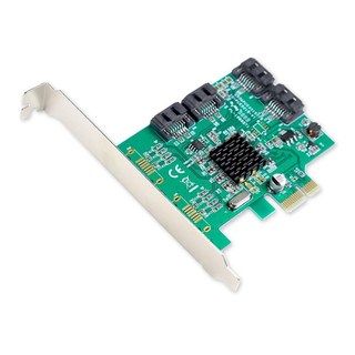 I/O Crest 4 포트 SATA III PCI-e 2.0 x1 컨트롤러 카드
