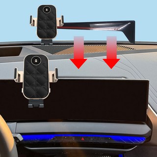 지시그니처 BMW X3 g45 2025~ 핸드폰 무선충전 쿨링팬 거치대 C38W25-Y, 블랙, 1개