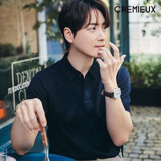 다니엘크레뮤 25Summer 코튼 블렌디드 반팔 카라 니트 3종