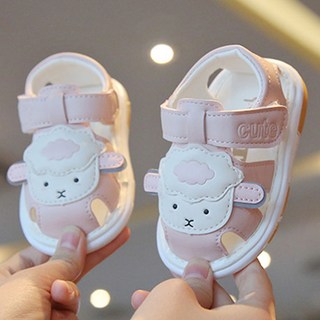 양 삑삑이 샌들 보행기 걸음마 아기신발