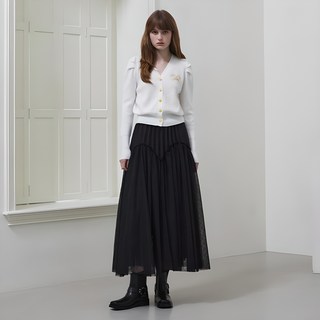 에고이스트 플리츠 주름 샤 패치 스커트 EQ4BO013