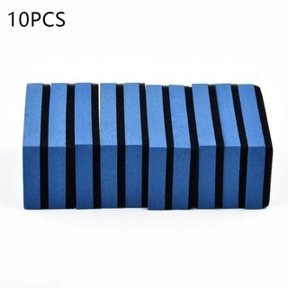 10pcs 자동차 세라믹 코팅 스폰지 유리 나노 왁스 코트 애플리케이터 연마 직사각형 패드 7.5*5*1.5cm EVA 스폰지 블루 + 블랙, 보여진 바와 같이, 1개
