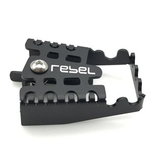 오토바이 리어 풋 브레이크 레버 페달 익스텐션 페그 패드 익스텐더 혼다 Rebel CMX 500 300 Rebel500 Rebel300 CMX500, 다크 그레이, 1개