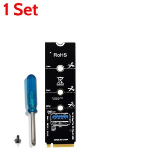 M.2 NGFF M-Key to USB3.0 컨버터 어댑터 PCI-E X1 그래픽 카드 확장기 지지대 2280 60 42 30, 1개