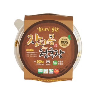 파주 DMZ 장단콩으로 만든 100% 국내산 재래식 청국장 200g, 순한 냄새의 시골 청국장 5팩 세트 장단콩청국장 파주 DMZ 장단콩으로 만든 100% 국내산 재래식 청국장 200g, 순한 냄새의 시골 청국장 5팩 세트 장단콩청국장