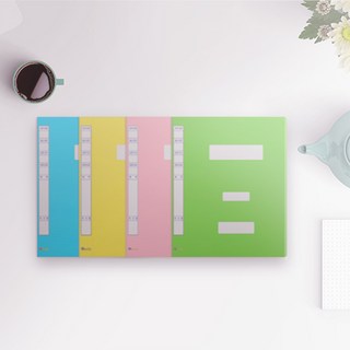 종이 대용량 정부화일 A4 40개입, 연두10하늘10노랑10분홍10