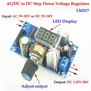 LED 디스플레이 AC/DC to DC 벅 조절식 강압 회로 스텝 다운 컨버터 변환기 미니 전압 조정기 파워 서플라이 모듈 3.3V 5V 12V 24V, 1개