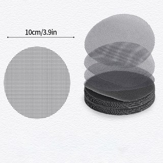 화분 구멍 메쉬 패드 매트 그리드 라운드 배수 구멍 가스켓 분재 꽃 식물 화분 바닥 누수 방지 토양 화분 액세서리, 10cm, 100개