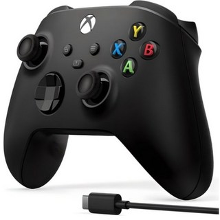 Xbox 블루투스 컨트롤러 4세대 카본 블랙 + 케이블 세트, 카본블랙, 1개
