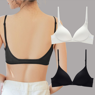 백리스 브라 뽕브라 앞후크 노와이어 볼륨 여름 브라자