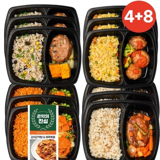 곤약의진심 저당 식단 점심 간편 건강 도시락 4종, 12개, 200g