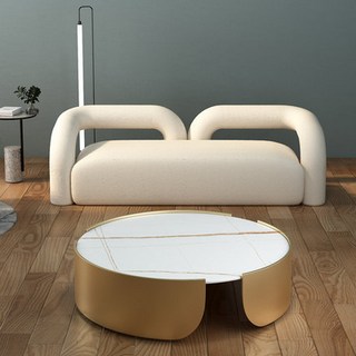 기타부속품가정용 싱글 소파 의자 거실 레저 스타일 양고기 양모 호랑이, 06 Coffee table 80 80, 1개