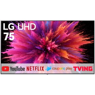 LG전자 75인치(190cm) 울트라HD 4K 스마트 LED TV 75UP7070 넷플릭스 유튜브, 스탠드형, 75인치, 방문설치
