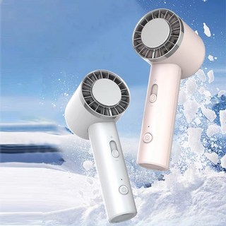 Zwxn 휴대용 냉 손풍기 1초 급속냉각 스톰 에어컨 선풍기 캠핑 미니 손선풍기, 핑크색