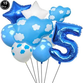 홈파티세트 생일축하용품 비행기 장식 해피 - 종이 빨대 를위한 케이크 토퍼 소년 테마 베이비 샤워, 19)Number 5