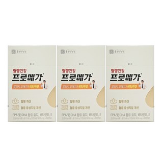 종근당건강 프로메가 알티지 오메가3 듀얼 비타민D, 60정, 3개