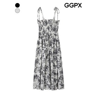 GGPX 스모크 뷔스티에 나염 원피스 GP6OP011F
