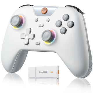 EasySMX X05 게임패드 무선 컨트롤러 PC 스팀텍 안드로이드 iOS 닌텐도 스위치2 호환 조이스틱, 화이트, 1개