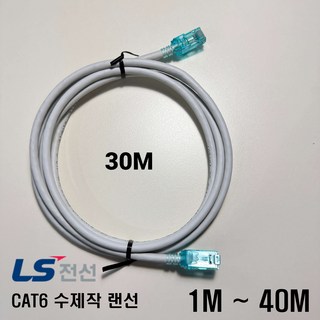 LS전선 CAT6 수제작 랜선 기가비트 인터넷선 랜케이블, 그레이, 1개, 30m