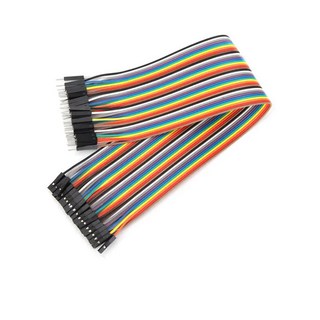 JK 브레드보드 점퍼선 점퍼 케이블 M/F 40P 와이어 암 수 아두이노 40가닥 DIY, 30cm, 10개입