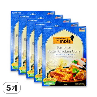 키친오브인디아 버터 치킨 커리용 페이스트, 100g, 5개