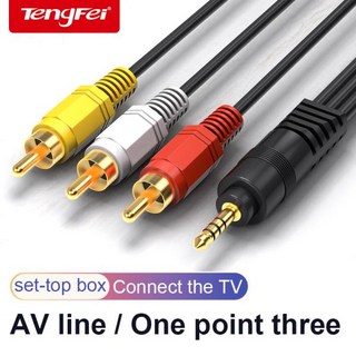 3.5mm 잭-3 RCA 남성 오디오 AV 케이블 AUX 스테레오 코드 표준 변환기 와이어 스피커 박스 CD DVD, 01 1.5m