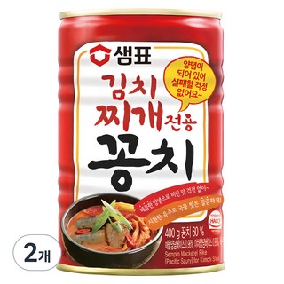 샘표 김치찌개용 꽁치 통조림, 400g, 2개