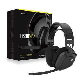 커세어 HS80 MAX RGB 무선 게이밍 헤드셋, HS80 MAX 무선, 0 STEEL GRAY