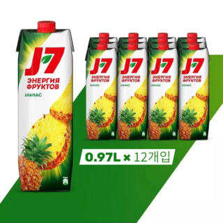 J7 파인애플착즙주스 / J7 pineapple juice, 12개, 970ml