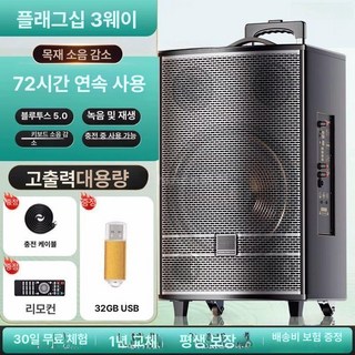 블루투스 스피커 버스킹 앰프 휴대용 야외공연, 기본 색상, 전문가형 36인치+32G USB