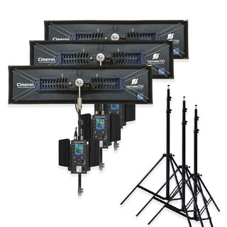 시네로이드 250W 플렉서블 RGBWW LED 라이트 Saturn250 WIDE 3등세트, 1개