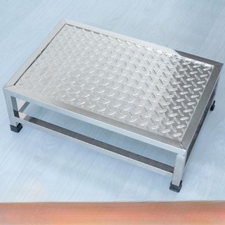 스텐 발받침대 이동식 작업대 철계단 미끄럼방지 디딤대, 1개, 40x30x10