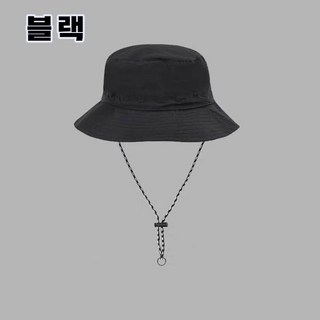 디버튼 벙거지 여름 경량 자외선 차단 등산 모자, 블랙