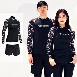 비욘 상의+하의 2종 세트 카모 래쉬가드 / 루즈핏 빅사이즈 BUEHN