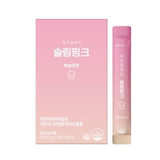 오늘부터 슬림핑크 복숭아맛 가르시니아 차전자피 분말 20포 1개, 120g