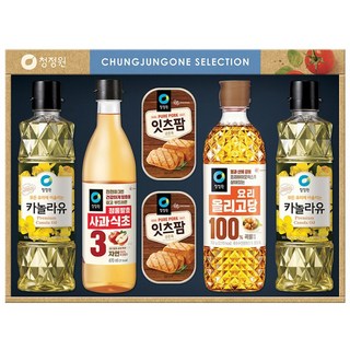 청정원16호 25년 추석선물세트 4개 카놀라유 요리올리고당 잇츠팜 사과식초, 4세트